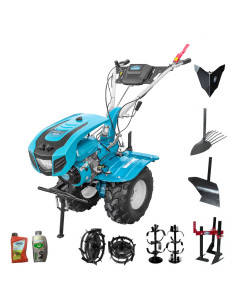 Pachet motocultor cu utilaje, Dakard HS1000BNEW, 7CP, far LED, roti ATV si uleiuri incluse